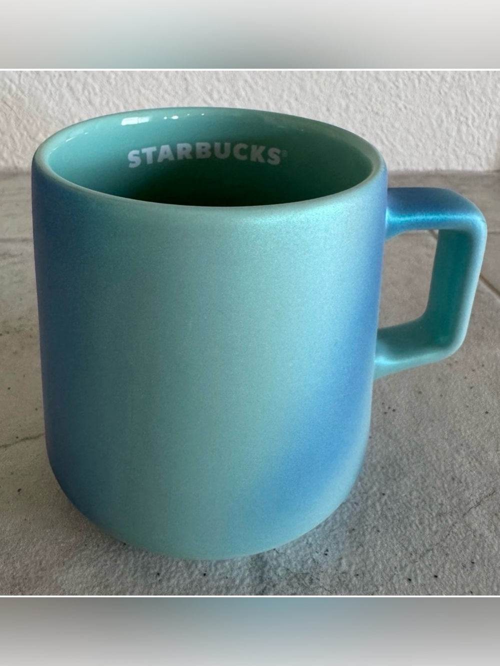 Starbucks 2021 Blue Green Aqua Ocean Shimmer Pearl Iridescent 14OZ Coffee Mug